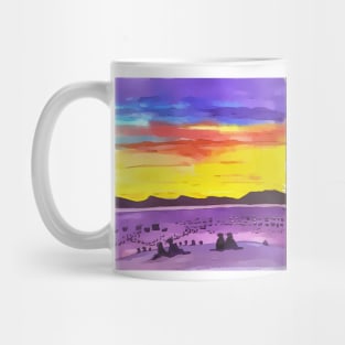 Sunset over White Sands New Mexico Mug